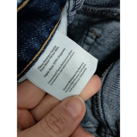 Carhartt Jeans Mens Size 34 Blue Denim Cotton Dark Wash Relaxed Fit Straight Leg - Picture 8 of 9